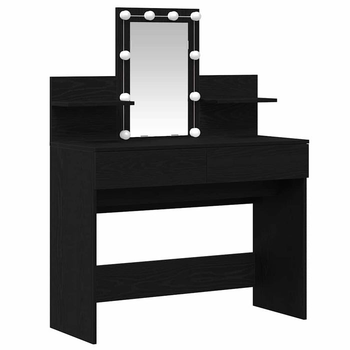 Masă de Machiaj Stejar Negru 100 x 40 x 130 cm Lemn compozit - WALTI WALTI