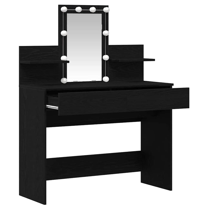 Masă de Machiaj Stejar Negru 100 x 40 x 130 cm Lemn compozit - WALTI WALTI