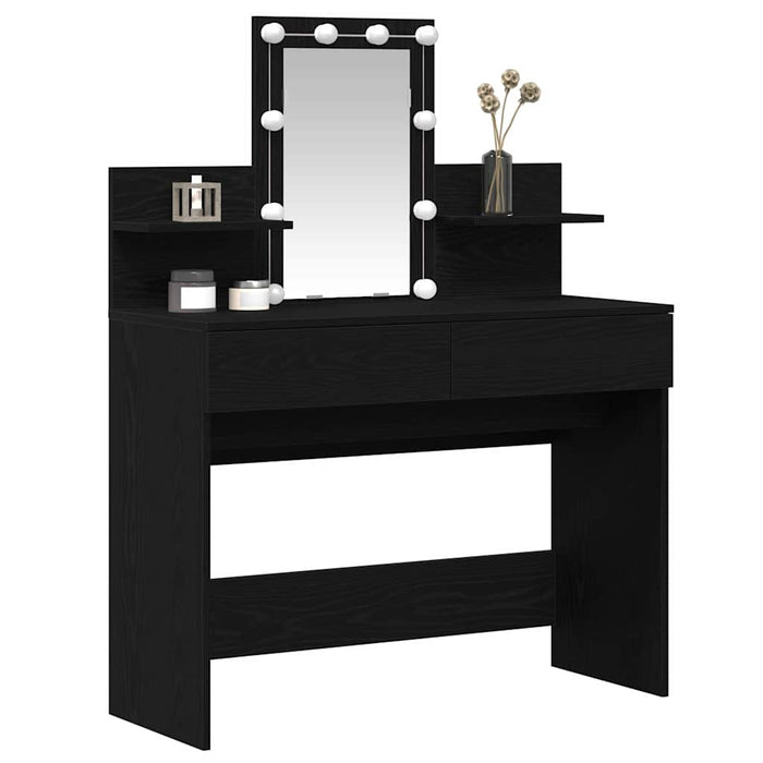Masă de Machiaj Stejar Negru 100 x 40 x 130 cm Lemn compozit - WALTI WALTI