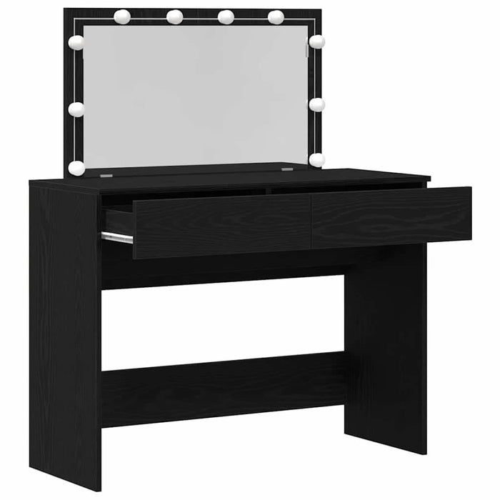 Masă de toaletă Stejar negru 100 x 40 x 120 cm Lemn compozit - WALTI WALTI