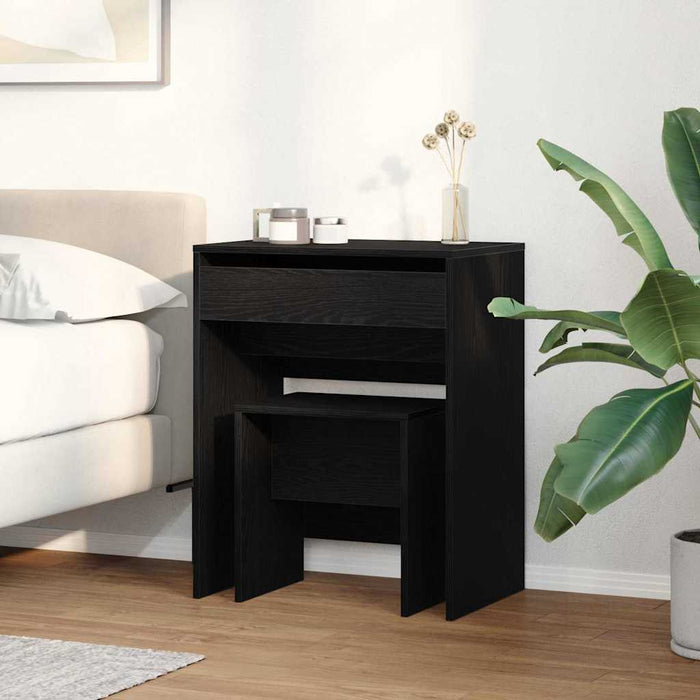 Masă de Toaletă Stejar negru 60 x 40 x 75 cm Lemn compozit - WALTI WALTI
