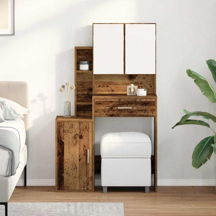 Măsuță de toaletă Lemn Vechi 80 x 35 x 132 cm Lemn compozit - WALTI WALTI