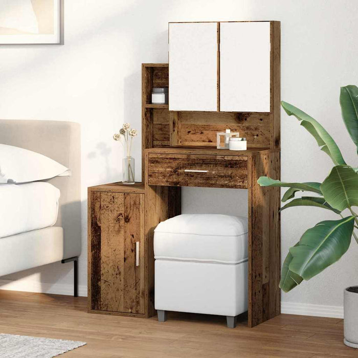 Măsuță de toaletă Lemn Vechi 80 x 35 x 132 cm Lemn compozit - WALTI WALTI