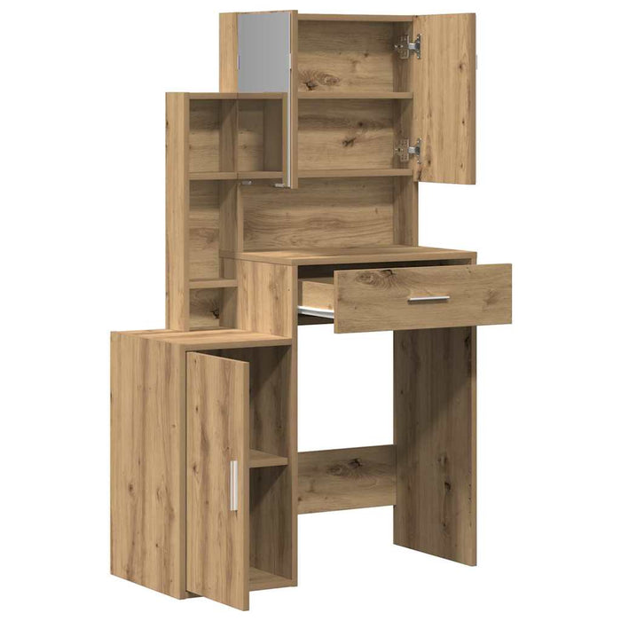 Măsuță de toaletă cu sertar stejar artizanal 80 x 35 x 132 cm - WALTI WALTI