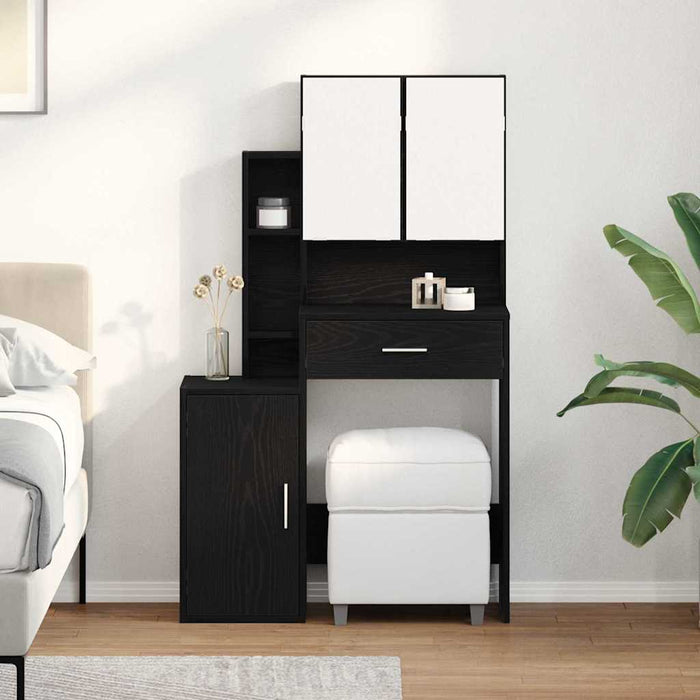 Măsuță de toaletă Stejar negru 80 x 35 x 132 cm Lemn compozit - WALTI WALTI