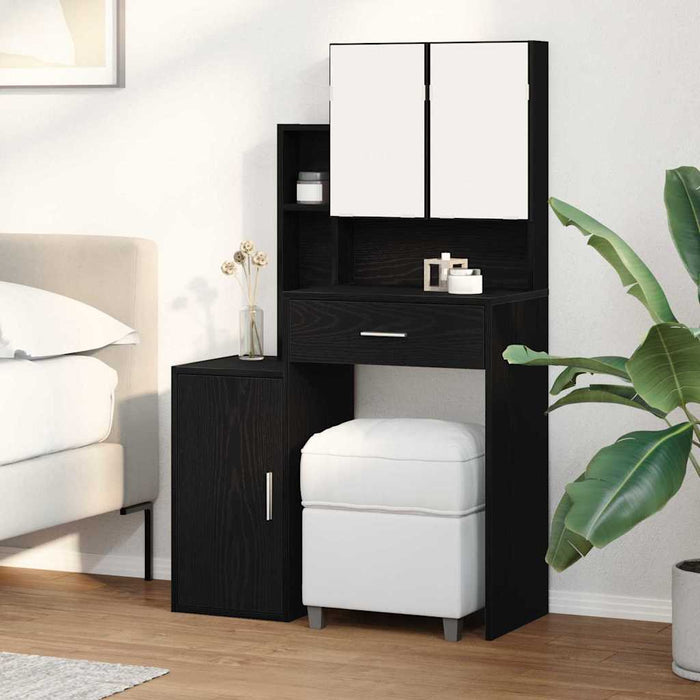 Măsuță de toaletă Stejar negru 80 x 35 x 132 cm Lemn compozit - WALTI WALTI