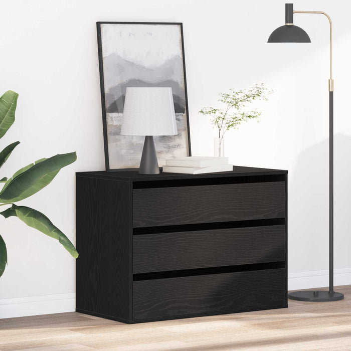 Dulap cu sertare cu sertar Negru 80 x 41 x 58 cm Lemn compozit - WALTI WALTI