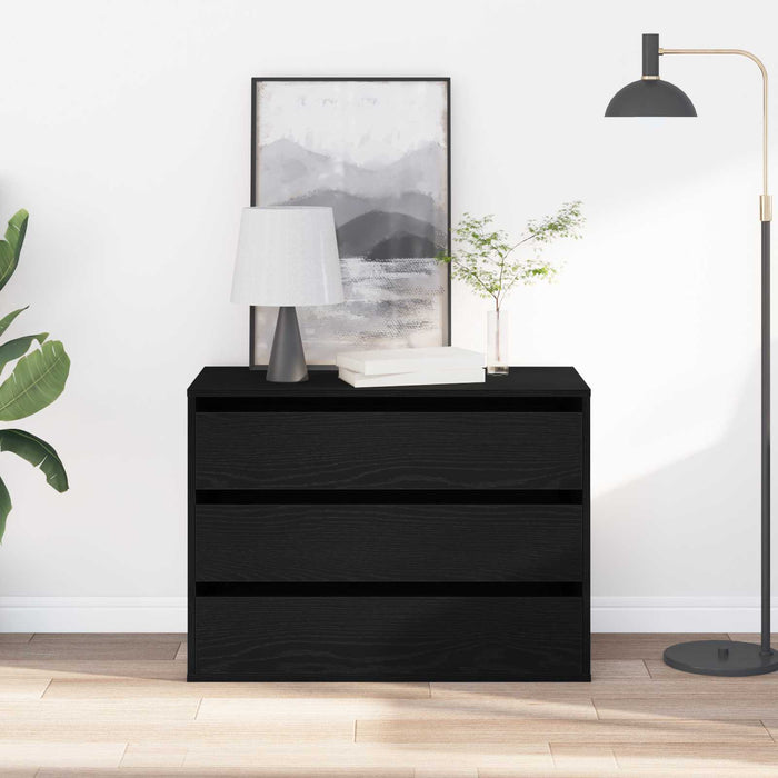 Dulap cu sertare cu sertar Negru 80 x 41 x 58 cm Lemn compozit - WALTI WALTI