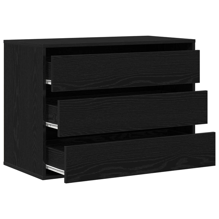Dulap cu sertare cu sertar Negru 80 x 41 x 58 cm Lemn compozit - WALTI WALTI