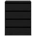 Dulap cu sertare cu sertar Negru 60 x 41 x 76 cm Lemn compozit - WALTI WALTI
