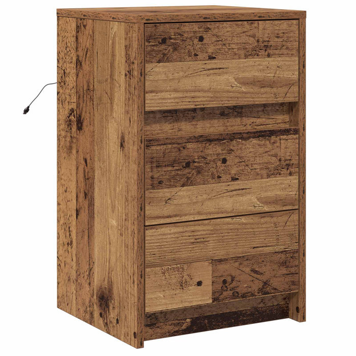 Dulap de noapte Lemn vechi 38 x 34 x 61 cm Lemn compozit - WALTI WALTI