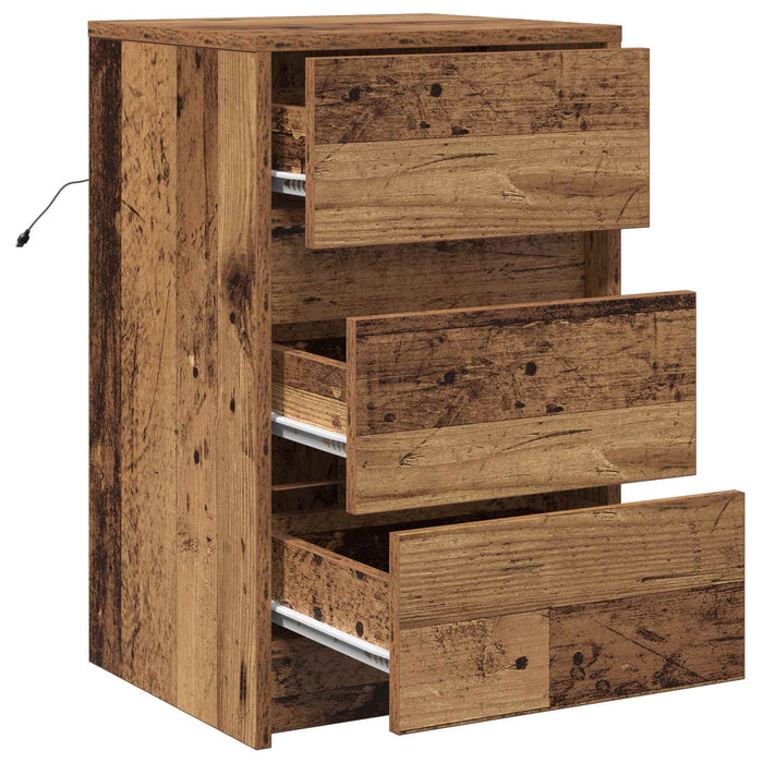 Dulap de noapte Lemn vechi 38 x 34 x 61 cm Lemn compozit - WALTI WALTI