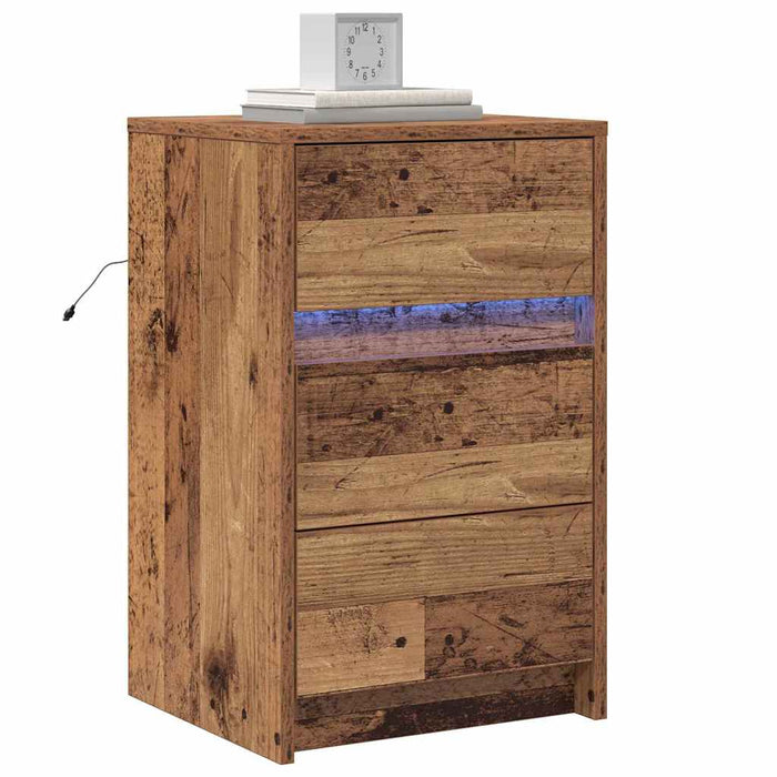 Dulap de noapte Lemn vechi 38 x 34 x 61 cm Lemn compozit - WALTI WALTI