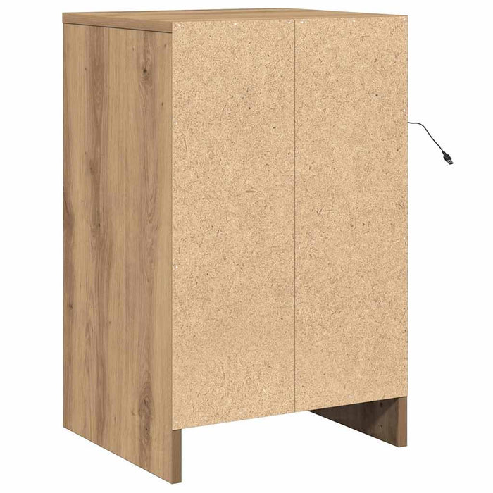 Dulap de noapte Stejar Artizanal 38 x 34 x 61 cm Lemn compozit - WALTI WALTI