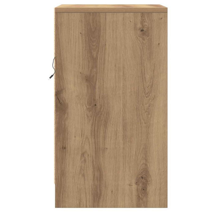 Dulap de noapte Stejar Artizanal 38 x 34 x 61 cm Lemn compozit - WALTI WALTI