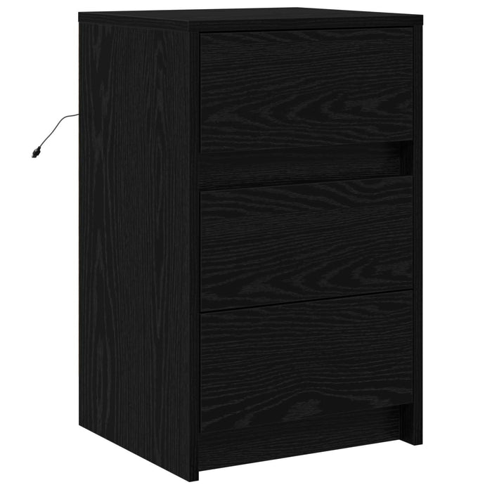 Dulap de noapte Stejar Negru 38 x 34 x 61 cm Lemn compozit - WALTI WALTI