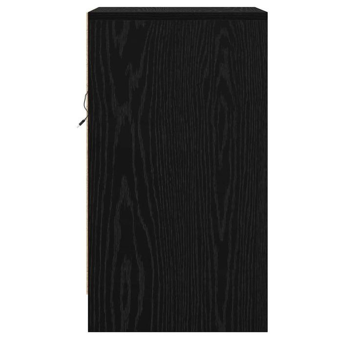 Dulap de noapte Stejar Negru 38 x 34 x 61 cm Lemn compozit - WALTI WALTI