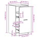 Cabinet de Apotecă Stejar negru 40 x 41 x 77.5 cm Lemn compozit - WALTI WALTI
