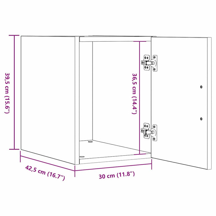 Dulap montat pe perete Stejar Artizanal 30 x 42.5 x 39.5 cm - WALTI WALTI