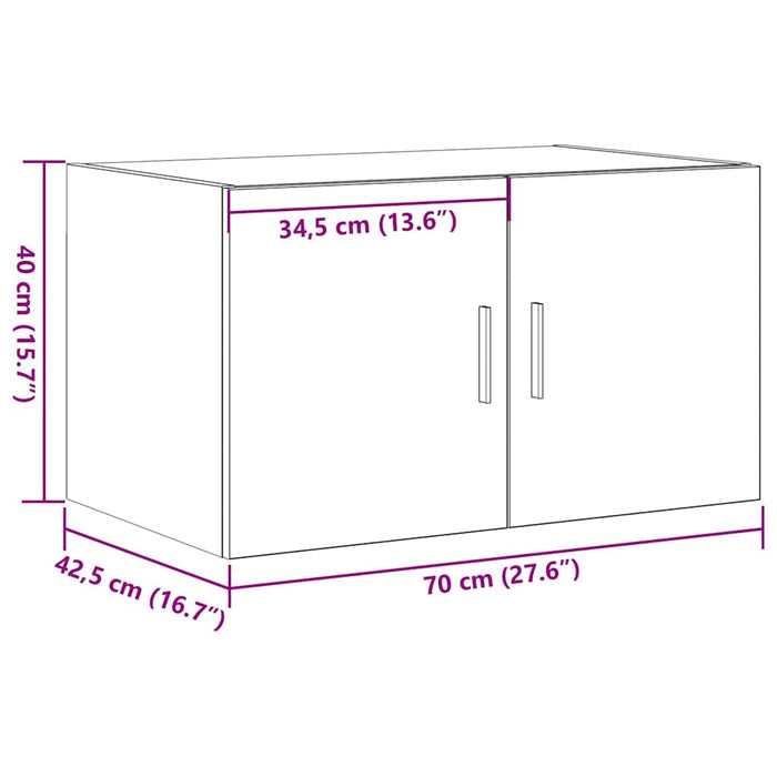 Dulap de perete Lemn vechi 70 x 42.5 x 40 cm Lemn compozit - WALTI WALTI