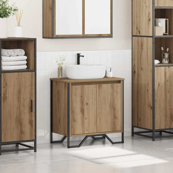 Dulap pentru Chiuvetă cu ușă Stejar Artizanal 60 x 35 x 60 cm - WALTI WALTI