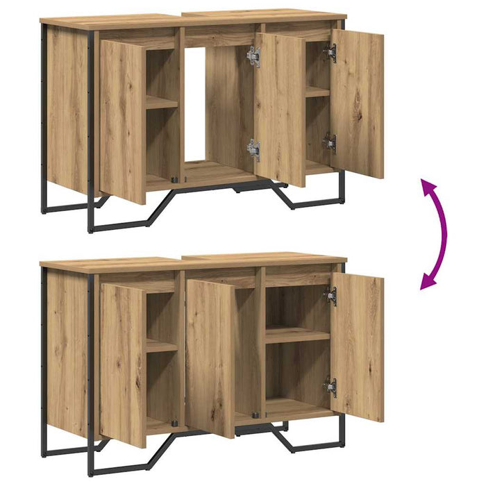 Dulap pentru Chiuvetă cu ușă Stejar Artizanal 91 x 35 x 60 cm - WALTI WALTI