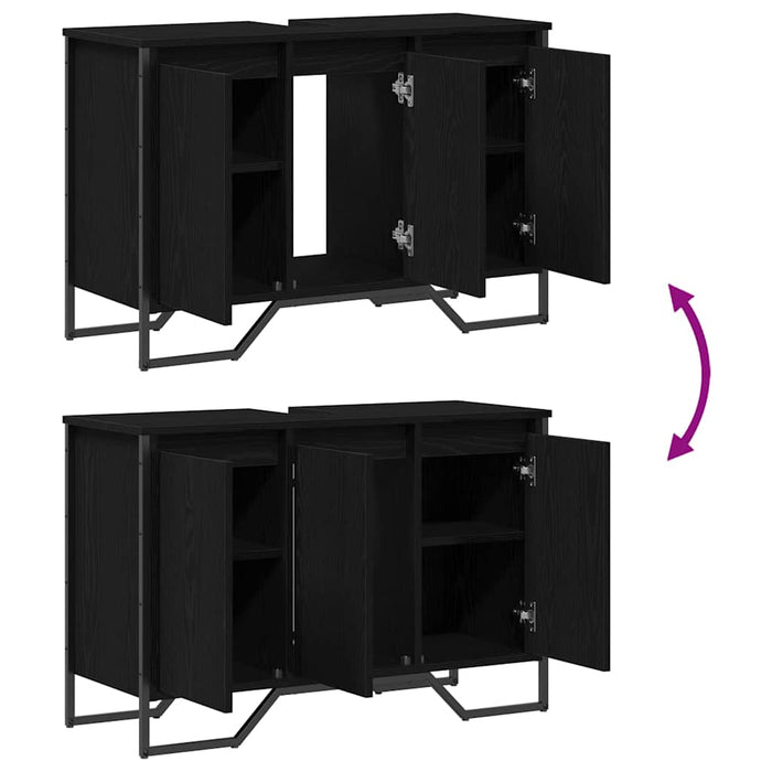 Dulap pentru Chiuvetă Altele Stejar Negru 91 x 35 x 60 cm - WALTI WALTI