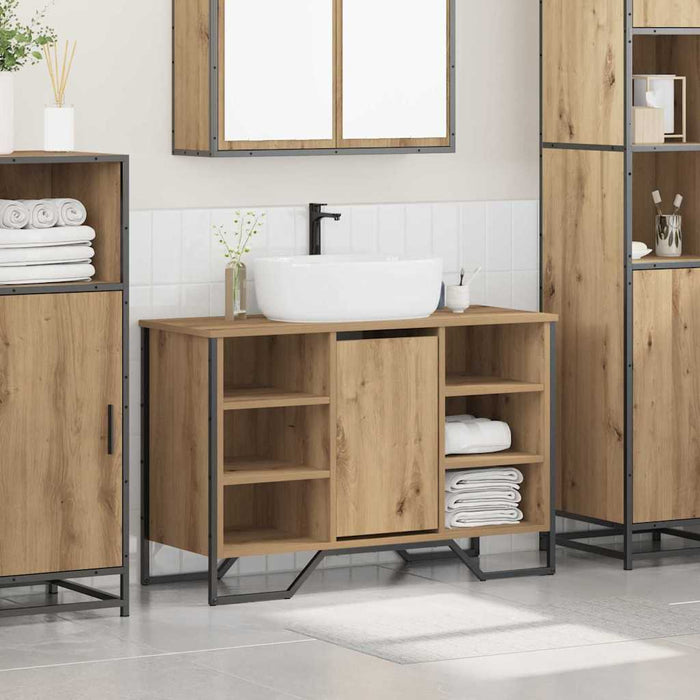 Dulap pentru Chiuvetă cu ușă Stejar Artizanal 91 x 35 x 60 cm - WALTI WALTI