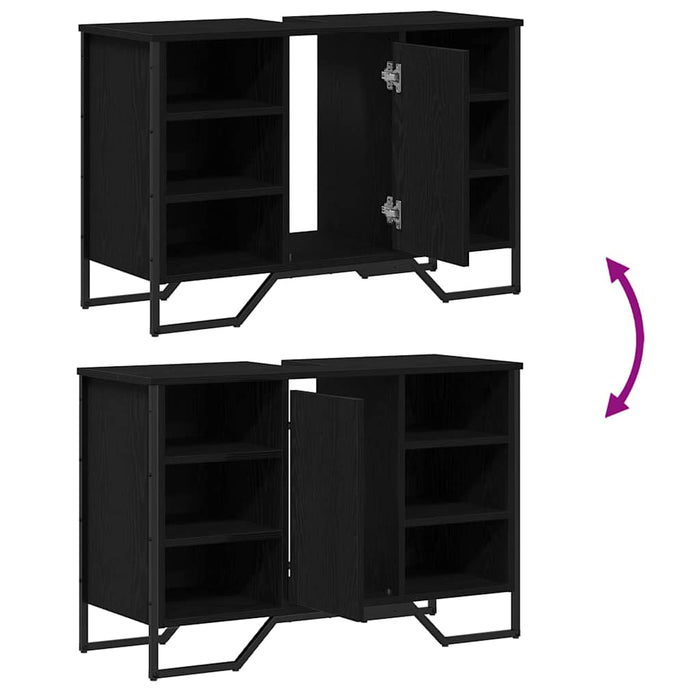 Dulap pentru Chiuvetă cu ușă Stejar Negru 91 x 35 x 60 cm - WALTI WALTI