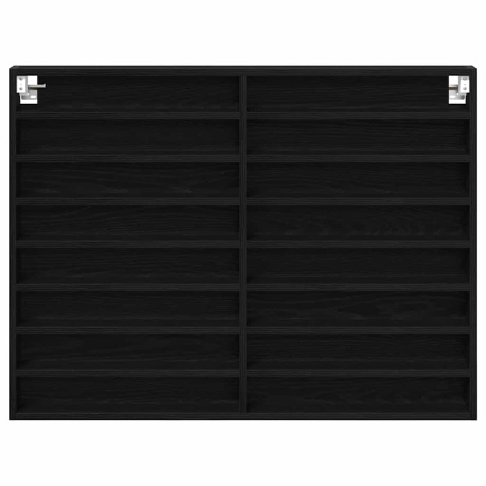 Dulap de Expunere Stejar Negru 100 x 8,5 x 75 cm Lemn compozit - WALTI WALTI