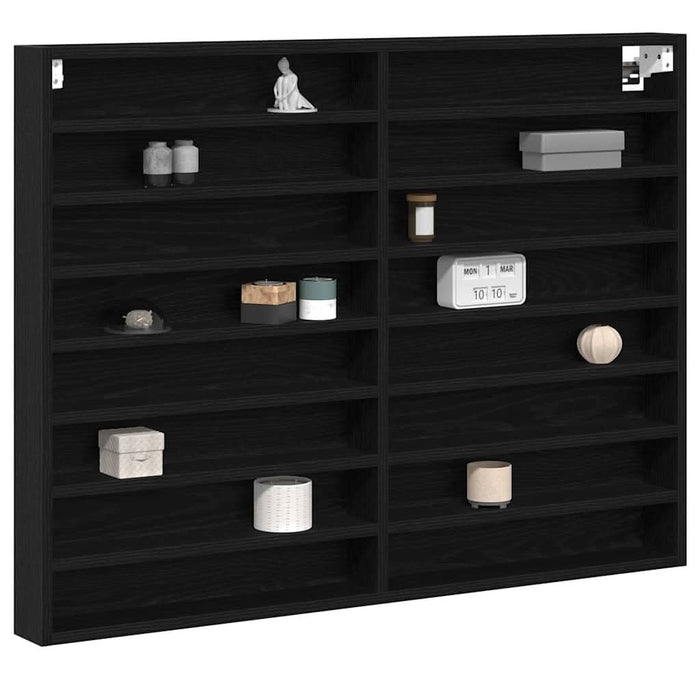 Dulap de Expunere Stejar Negru 100 x 8,5 x 75 cm Lemn compozit - WALTI WALTI