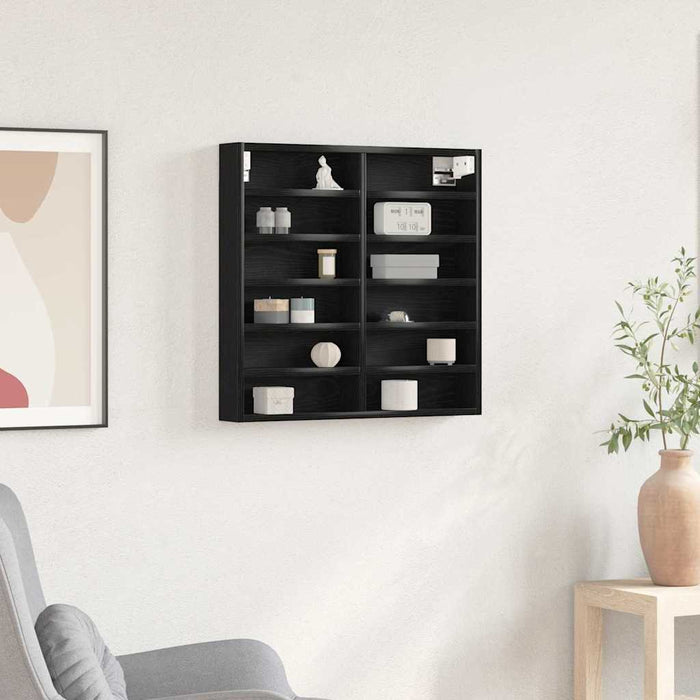 Dulap de Expunere Stejar Negru 60 x 8,5 x 58 cm Lemn compozit - WALTI WALTI