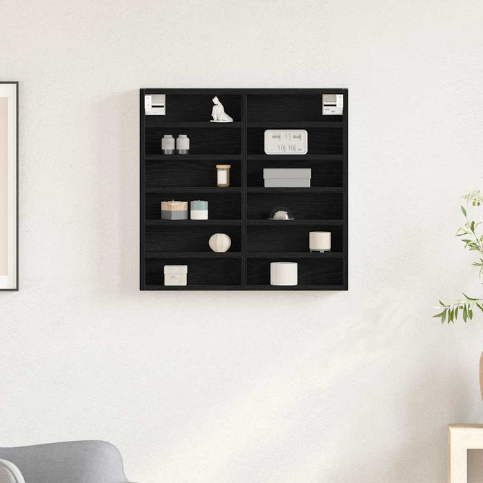 Dulap de Expunere Stejar Negru 60 x 8,5 x 58 cm Lemn compozit - WALTI WALTI