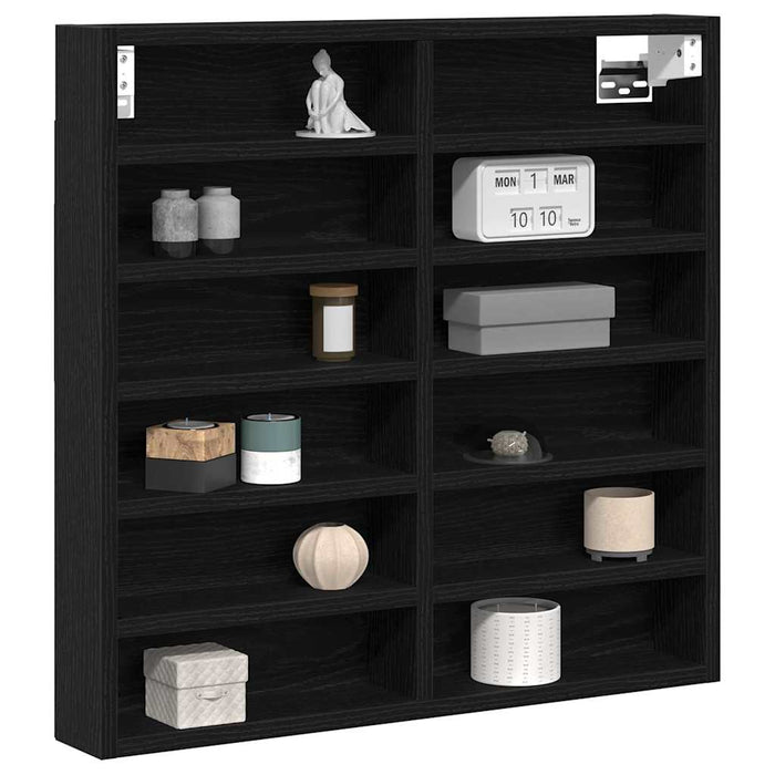 Dulap de Expunere Stejar Negru 60 x 8,5 x 58 cm Lemn compozit - WALTI WALTI