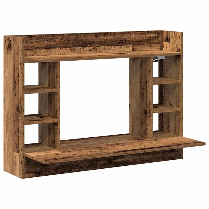Birou montat pe perete cu raft Lemn vechi 105 x 48 x 75 cm - WALTI WALTI