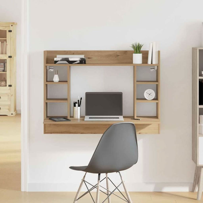 Birou montat pe perete stejar artizanal 105 x 48 x 75 cm - WALTI WALTI