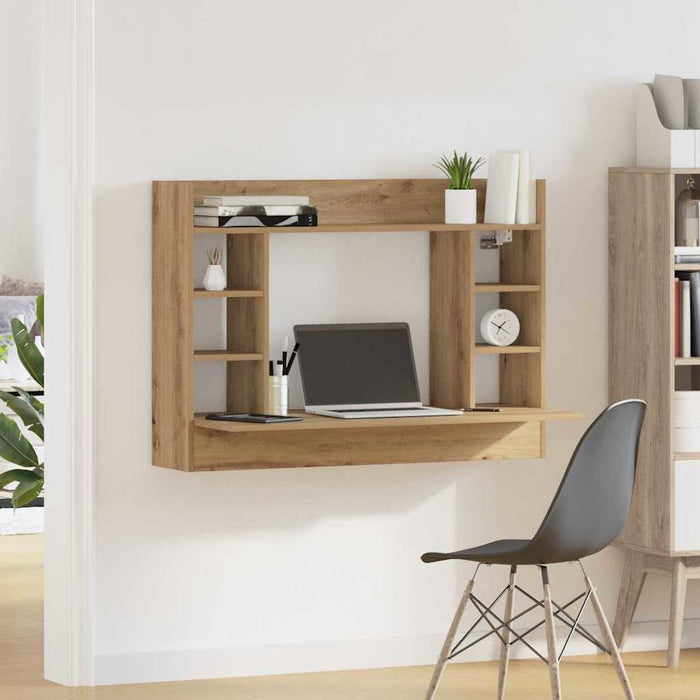 Birou montat pe perete stejar artizanal 105 x 48 x 75 cm - WALTI WALTI