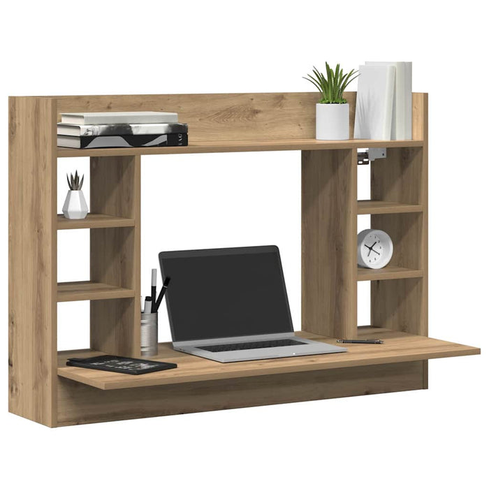 Birou montat pe perete stejar artizanal 105 x 48 x 75 cm - WALTI WALTI