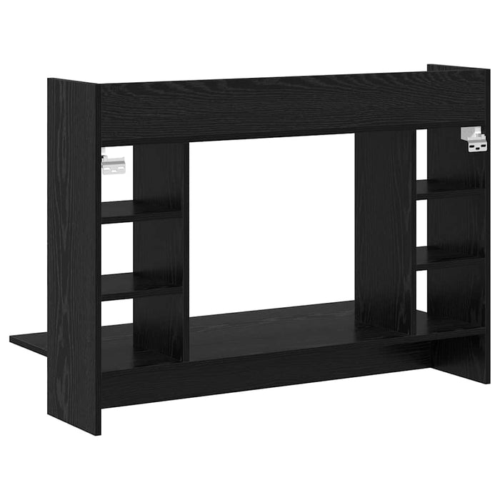 Birou montat pe perete cu raft Stejar negru 105 x 48 x 75 cm - WALTI WALTI