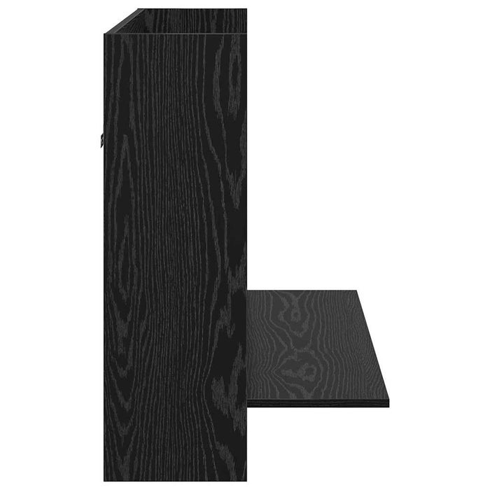 Birou montat pe perete cu raft Stejar negru 105 x 48 x 75 cm - WALTI WALTI