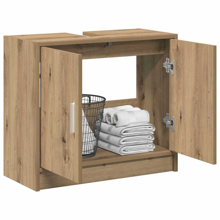 Dulap de Baie Stejar Artizanal 63 x 29 x 55 cm Lemn compozit - WALTI WALTI