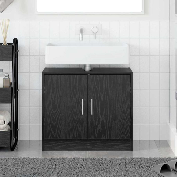 Dulap de Baie cu ușă Stejar Negru 63 x 29 x 55 cm Lemn compozit - WALTI WALTI