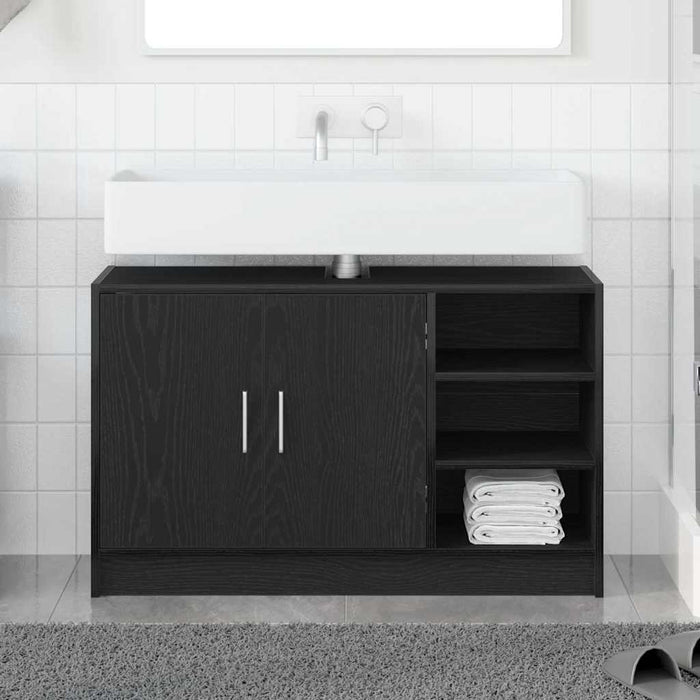 Dulap pentru chiuvetă cu ușă Stejar Negru 90 x 29 x 55 cm - WALTI WALTI