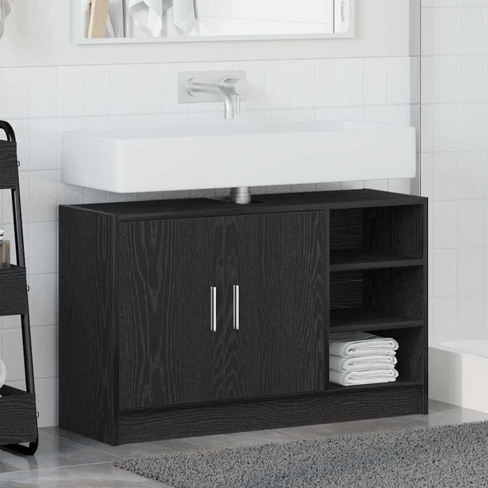 Dulap pentru chiuvetă cu ușă Stejar Negru 90 x 29 x 55 cm - WALTI WALTI