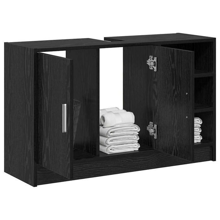 Dulap pentru chiuvetă cu ușă Stejar Negru 90 x 29 x 55 cm - WALTI WALTI