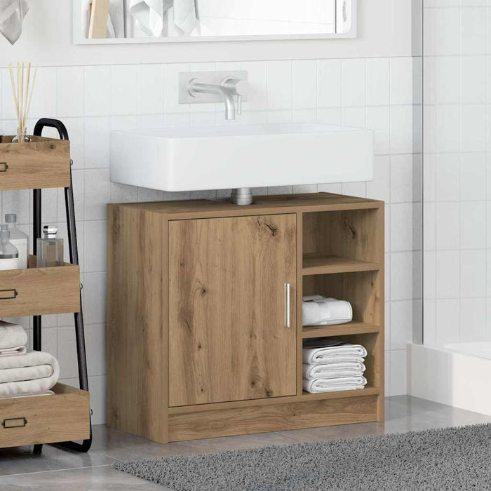 Dulap pentru chiuvetă cu ușă Stejar Artizanal 63 x 29 x 55 cm - WALTI WALTI