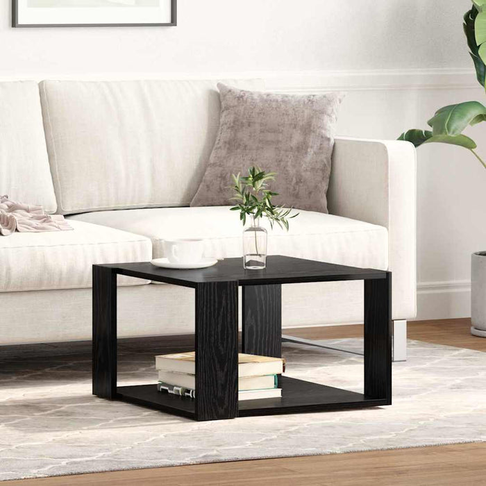 Masă de cafea Stejar negru 51.5 x 51.5 x 30 cm Lemn compozit - WALTI WALTI