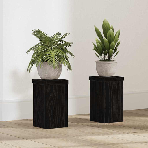 Suport pentru plante 2 pcs Stejar negru 10 x 10 x 18 cm - WALTI WALTI