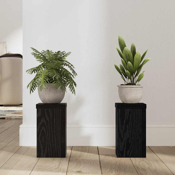 Suport pentru plante 2 pcs Stejar negru 10 x 10 x 18 cm - WALTI WALTI