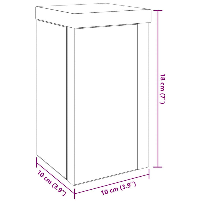 Suport pentru plante 2 pcs Stejar negru 10 x 10 x 18 cm - WALTI WALTI